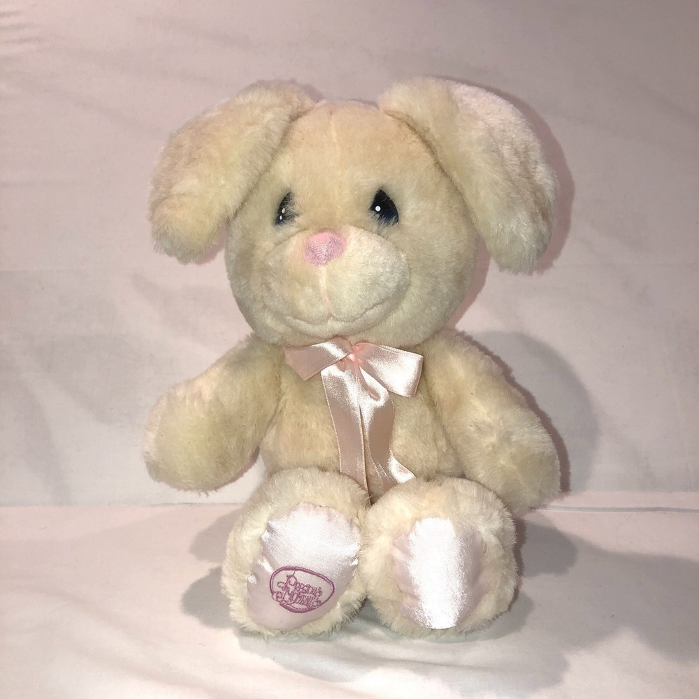 1998 Precious Moments Tan Pink Plush Bunny Rabbit 15 inch